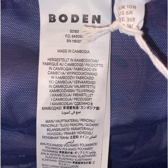 Boden Levanzo Ruched Halter Swimsuit fiesta multi color paisley Size US 6R - Picture 10 of 12